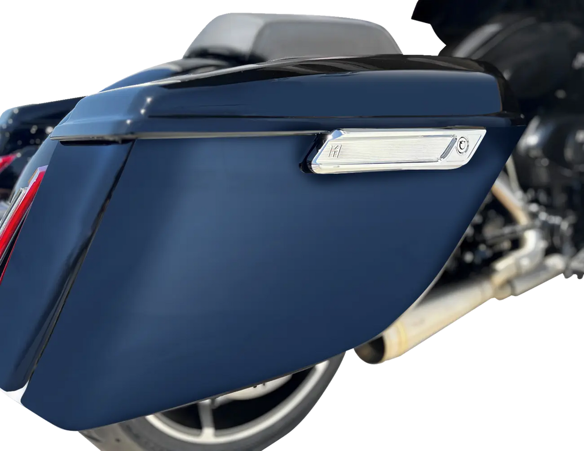 Kodlin USA Chrome Billet Aluminum Saddlebag Latch Covers Pair