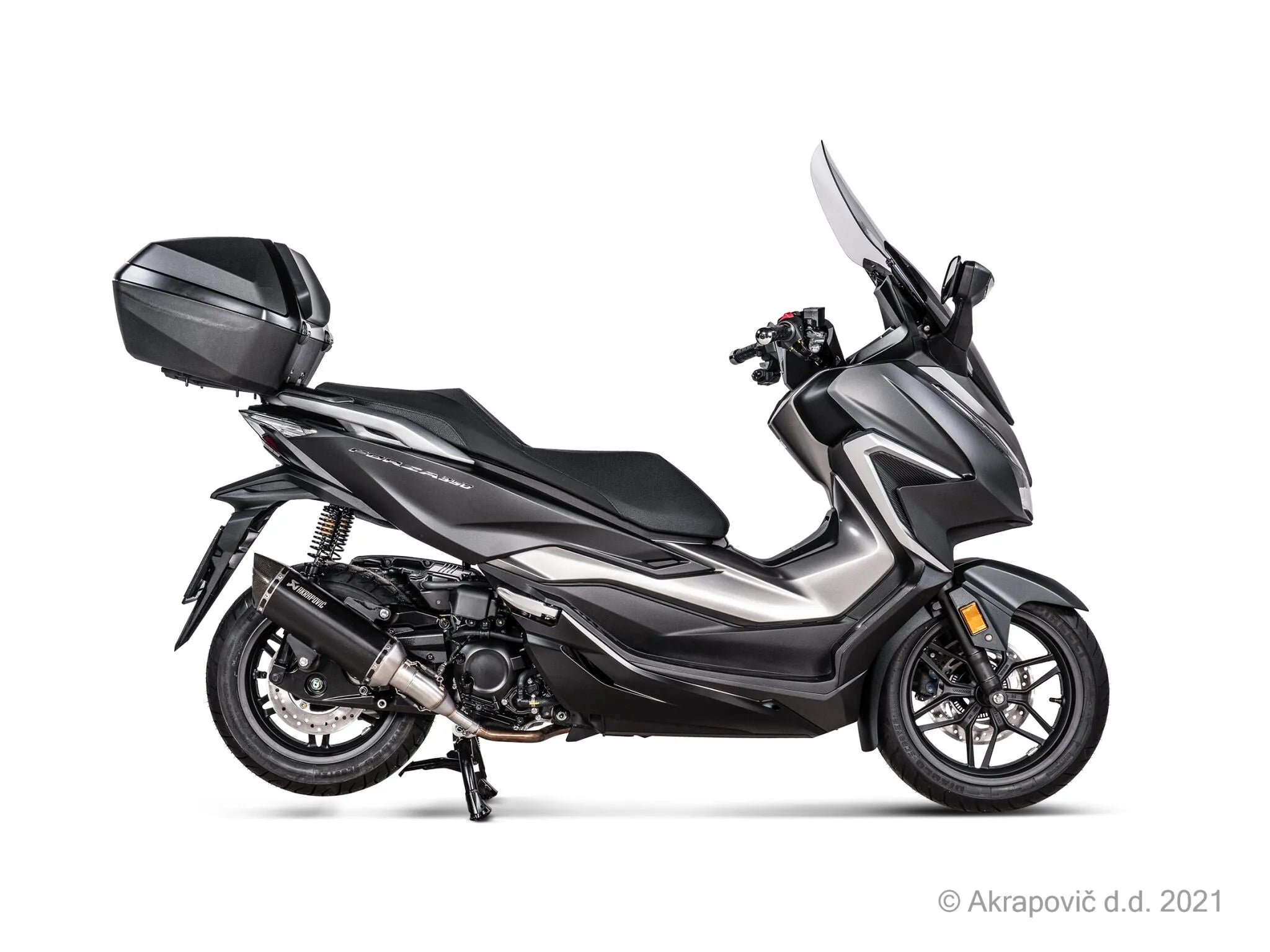 Akrapovic Slip-on Line Muffler For Scooters - ECE Street Legal Approved