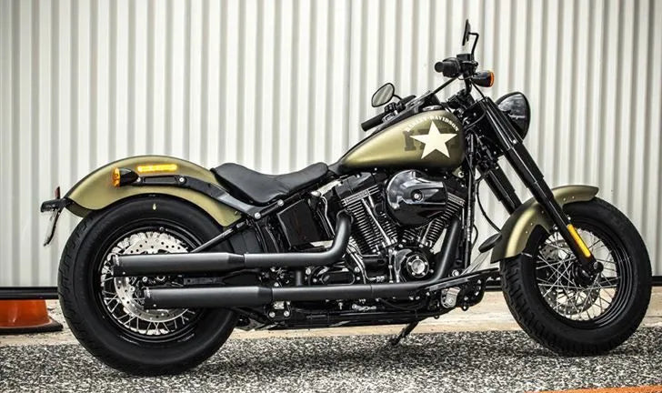 Rinehart Racing 3" Slip-on Mufflers For Softails (Black)