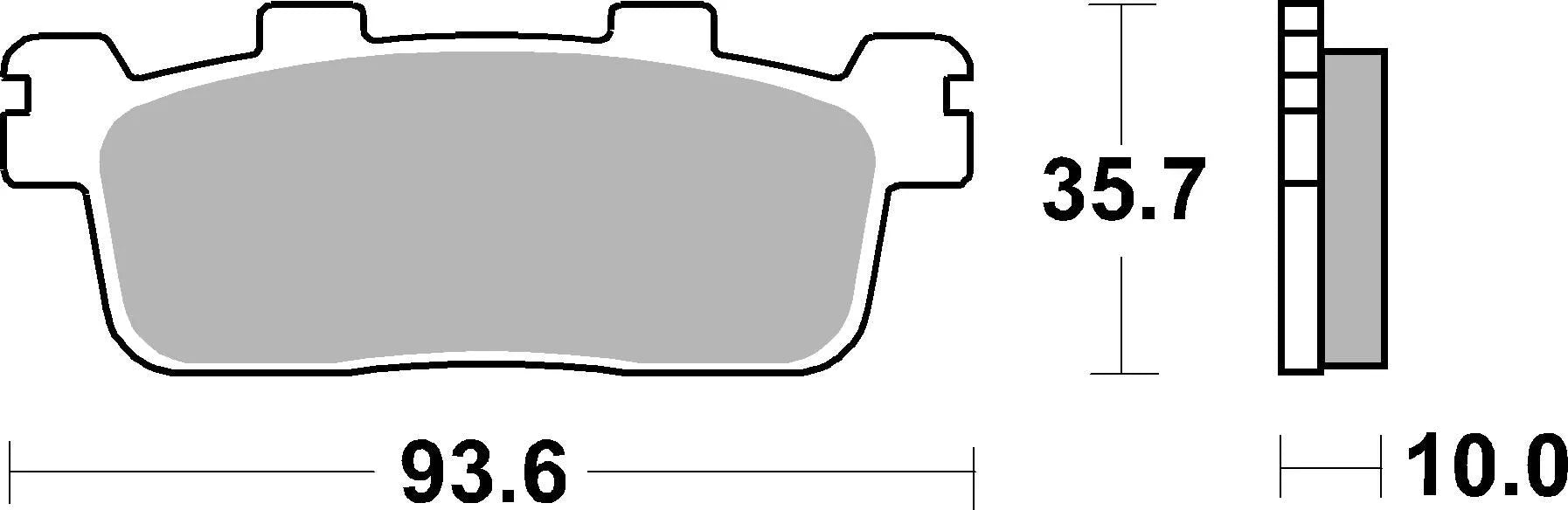 Sbs Ms Scooter Maxi Sintered Brake Pads - Rear