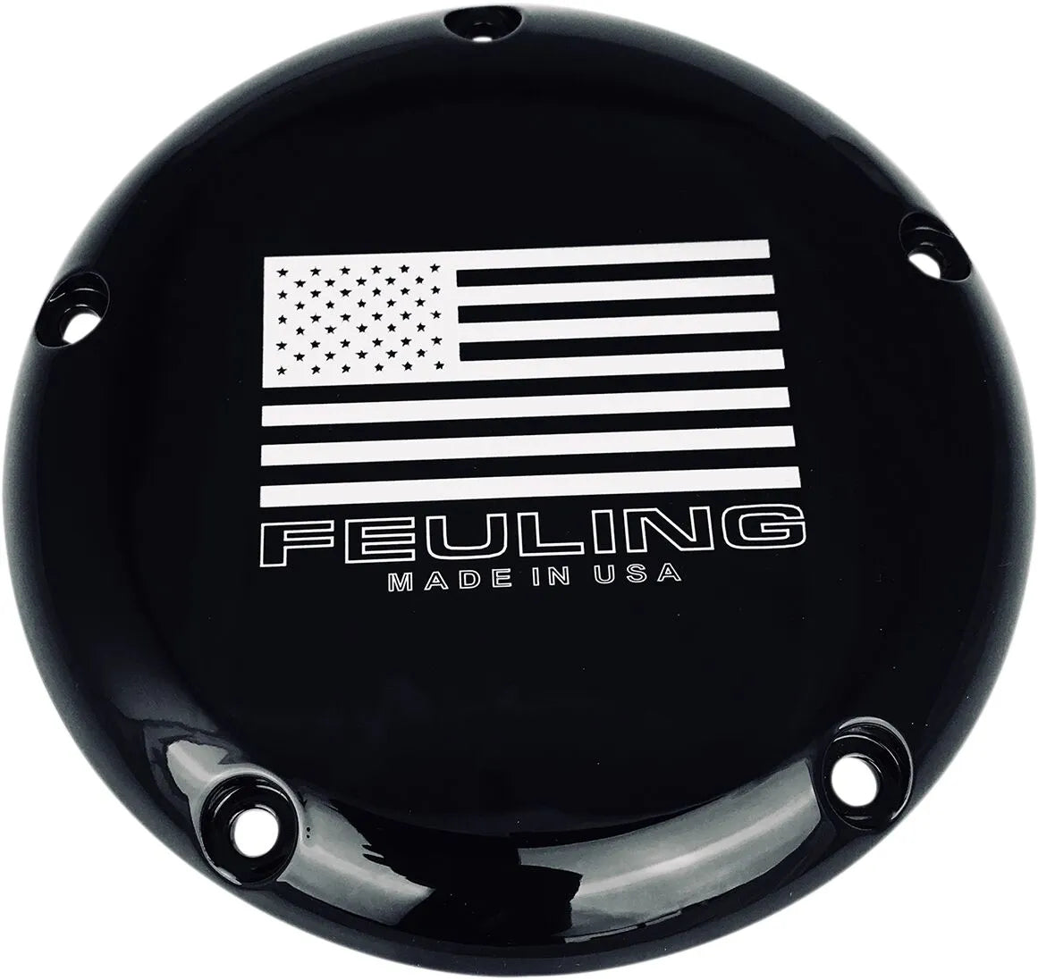 Feuling Parts American Flag Logo Derby Cover for 5-Hole Primary