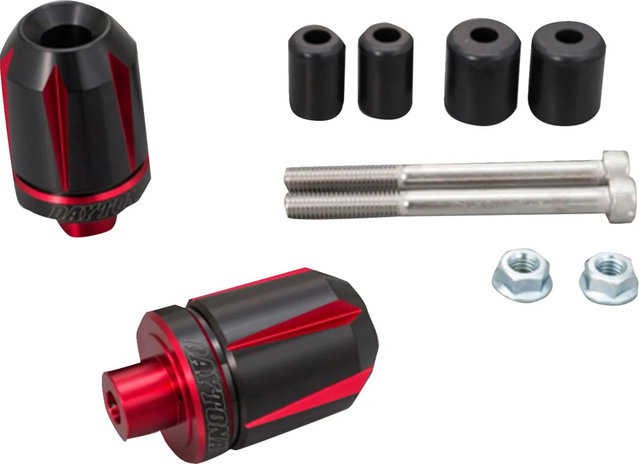 Daytona Scratch Handlebar End - Black/red Anodized