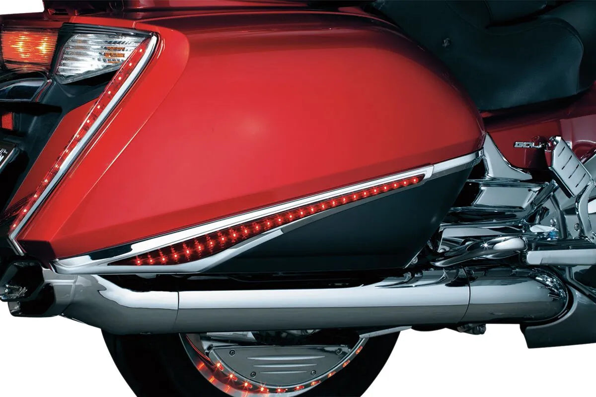 Kuryakyn Led Saddlebag Accent Swoops - Chrome/red