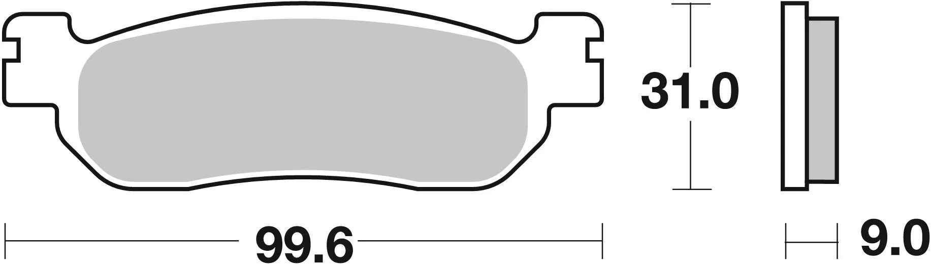 Sbs Ct Scooter Carbon Tech Organic Brake Pads - Rear