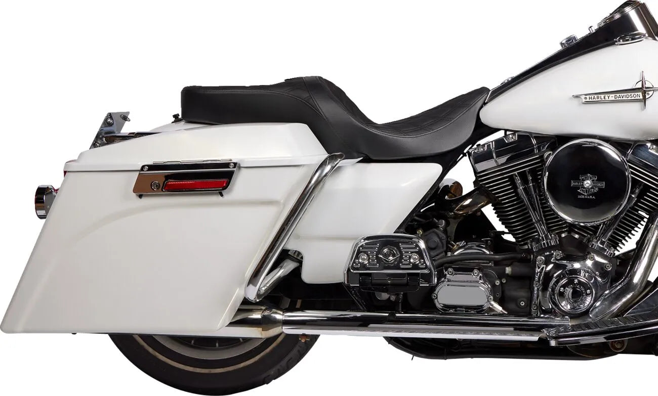 Drag Specialties Freedom Touring Seat - Black - For Harley Davidson