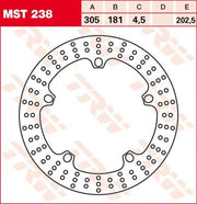 Trw Round Fixed Brake Rotor 305mm - Front