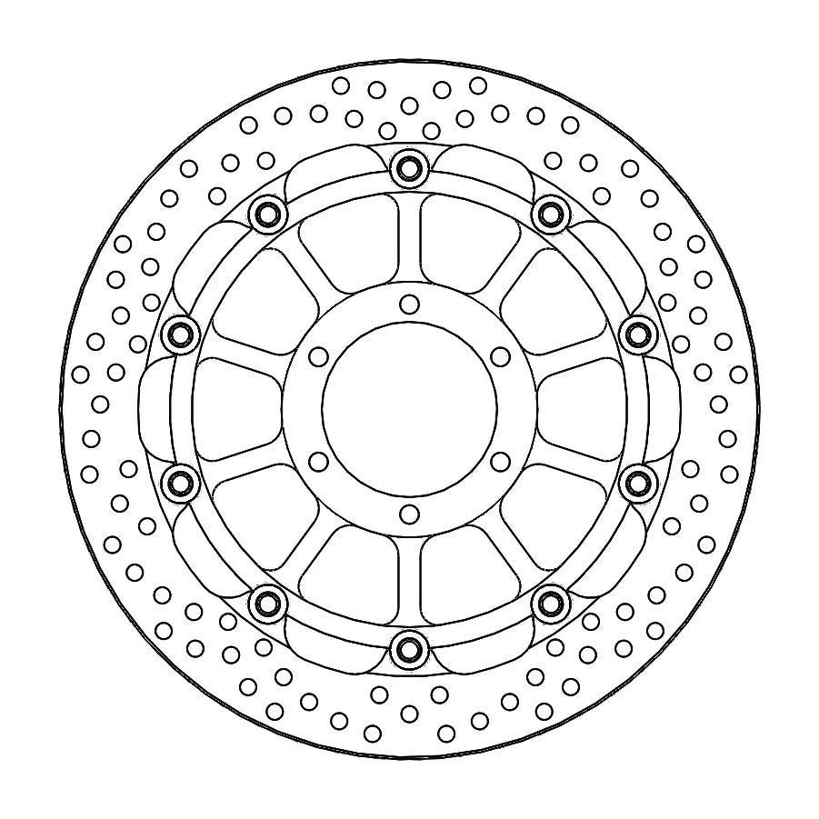 Moto-master Halo Series Floating Racing Rotor 320mm - Front