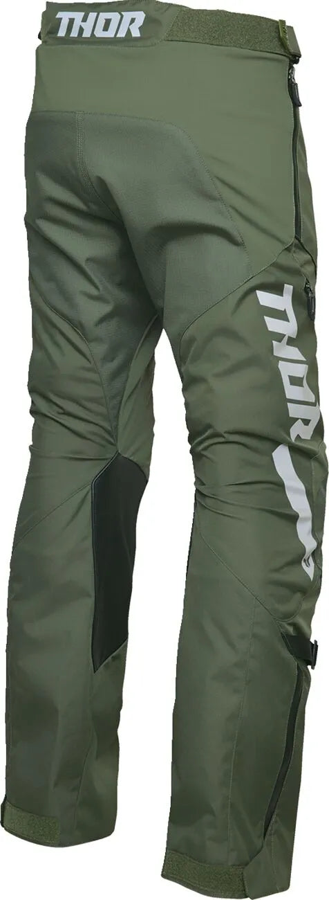 Thor Terrain Over-the-boot Dual Sport Pants - Charcoal Gray/Military Green