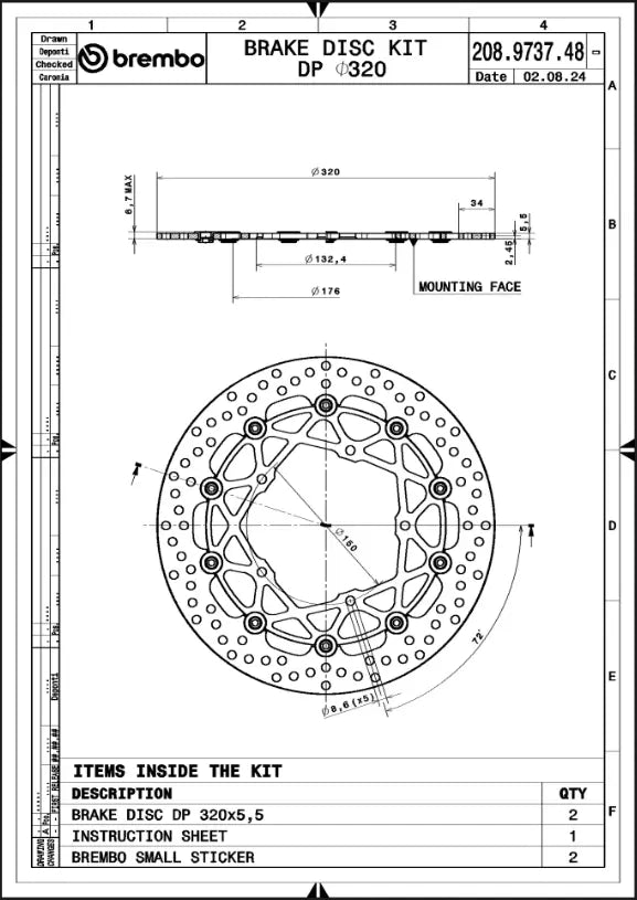 Brembo Supersport Racing Xtra Line Brake Rotor Kit