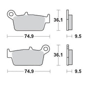 Moto-master Racing Gp Sinterpro Offroad Brake Pads - Rear