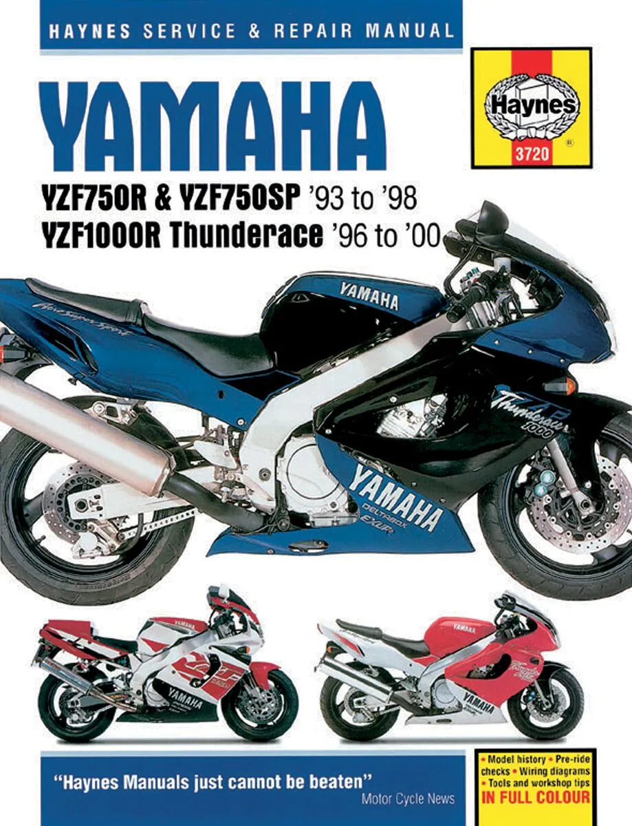 Haynes Motorcycle Repair Manual for Yamaha YZF 750 R YZF 750 SP