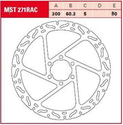 Trw Contoured Fixed Brake Rotor For Motorcycles - Front