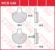 Trw All Round Sintered Metal Brake Pads - Front