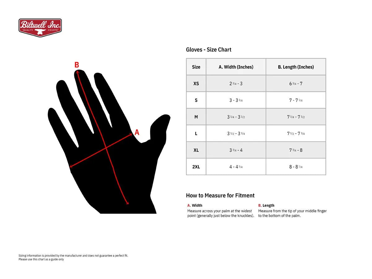 Biltwell Borrego Gloves - Black/Red