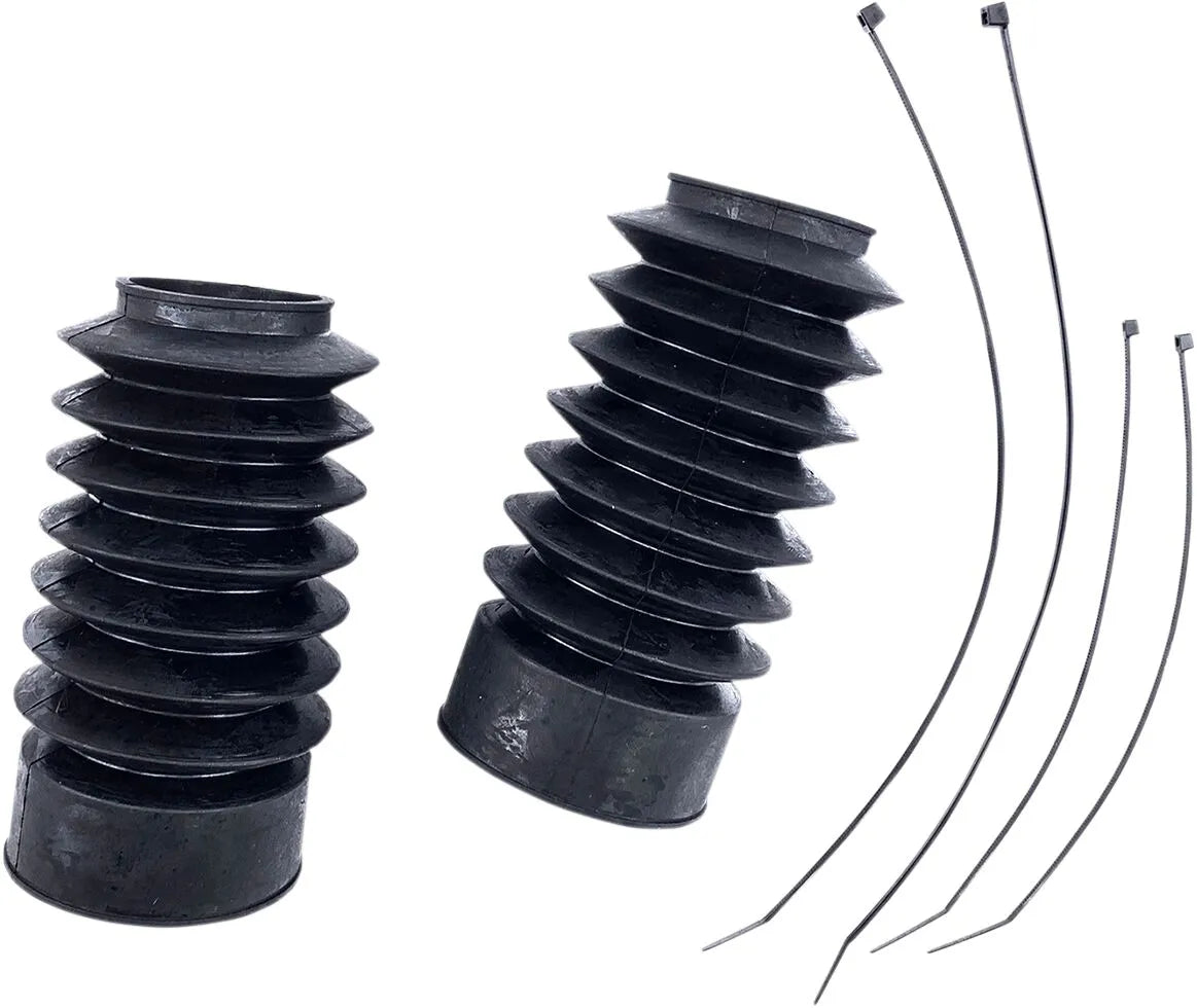 Drag Specialties Black Rubber Fork Boots For 49mm Forks