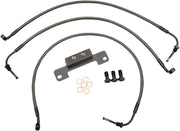 La Choppers Midnight Braided Brake Line Kit Ape Hanger