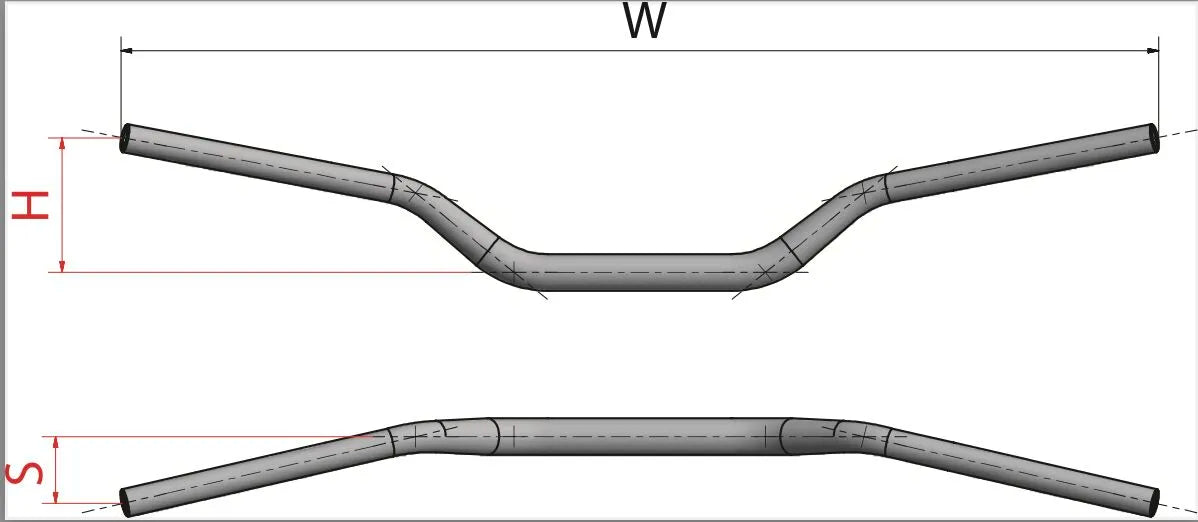 Neken Variable Diameter Handlebars - Red/white
