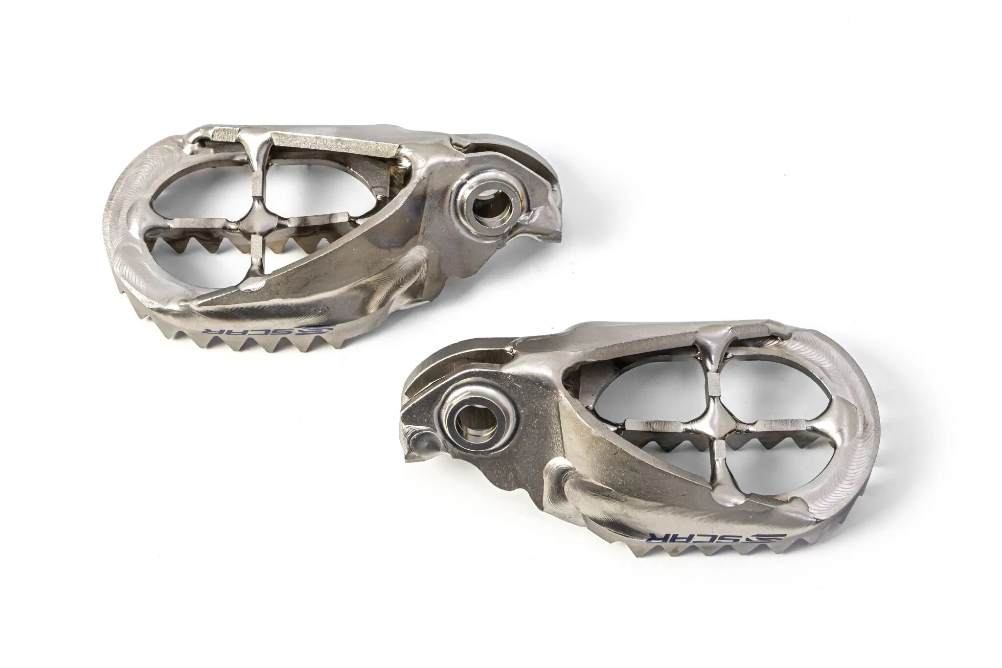Scar Titanium Footpegs - Enhanced Grip