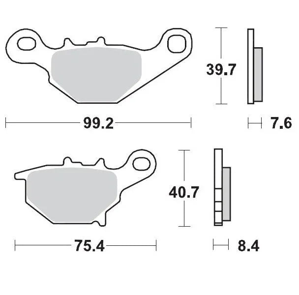 Moto-master Racing Brake Pads Offroad Sintered Metal - Rear