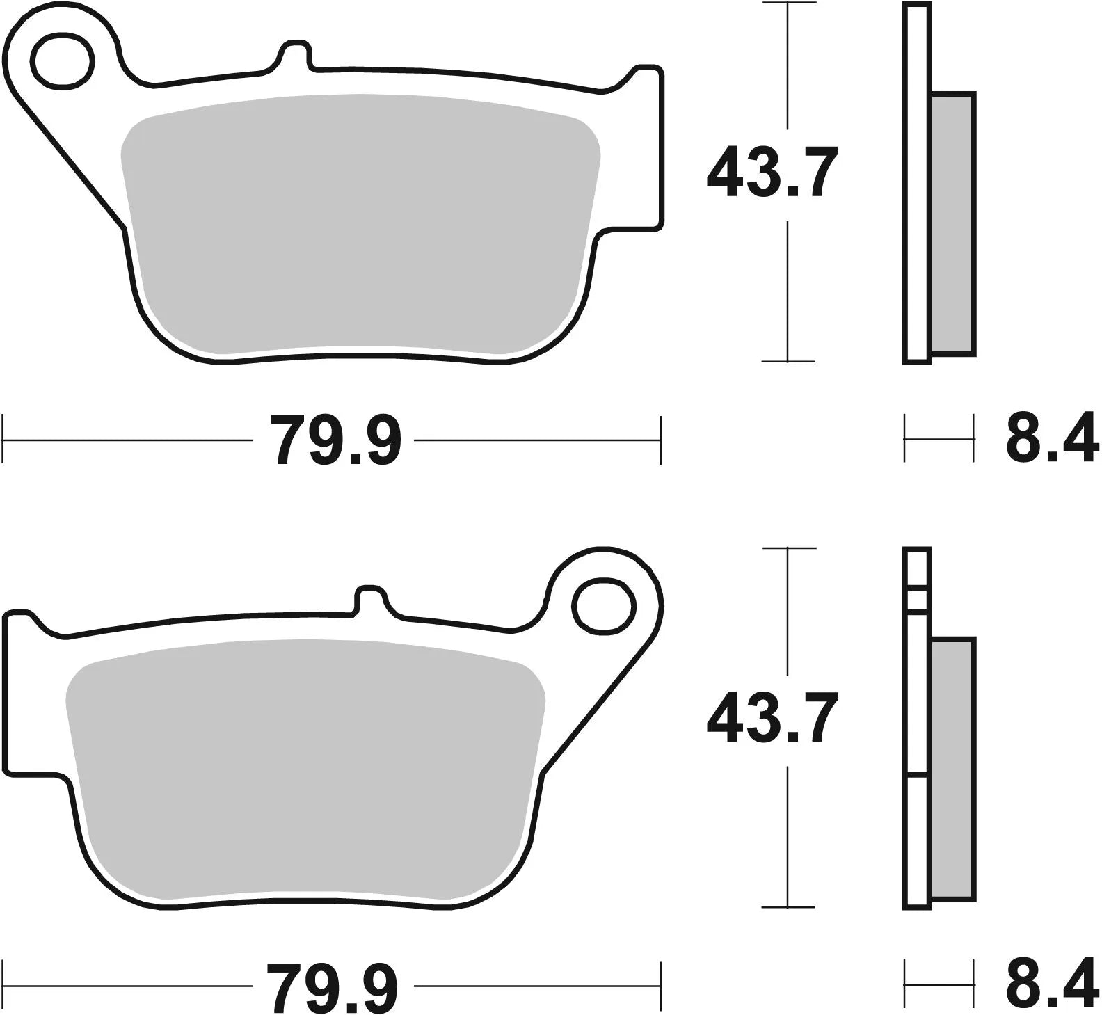 Sbs Ms Scooter Maxi Sintered Brake Pads - Rear