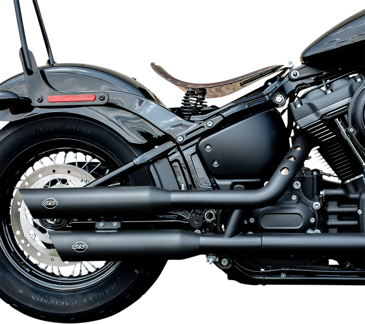 S&s Cycle Slash-cut Slip-on Mufflers In Guardian Black