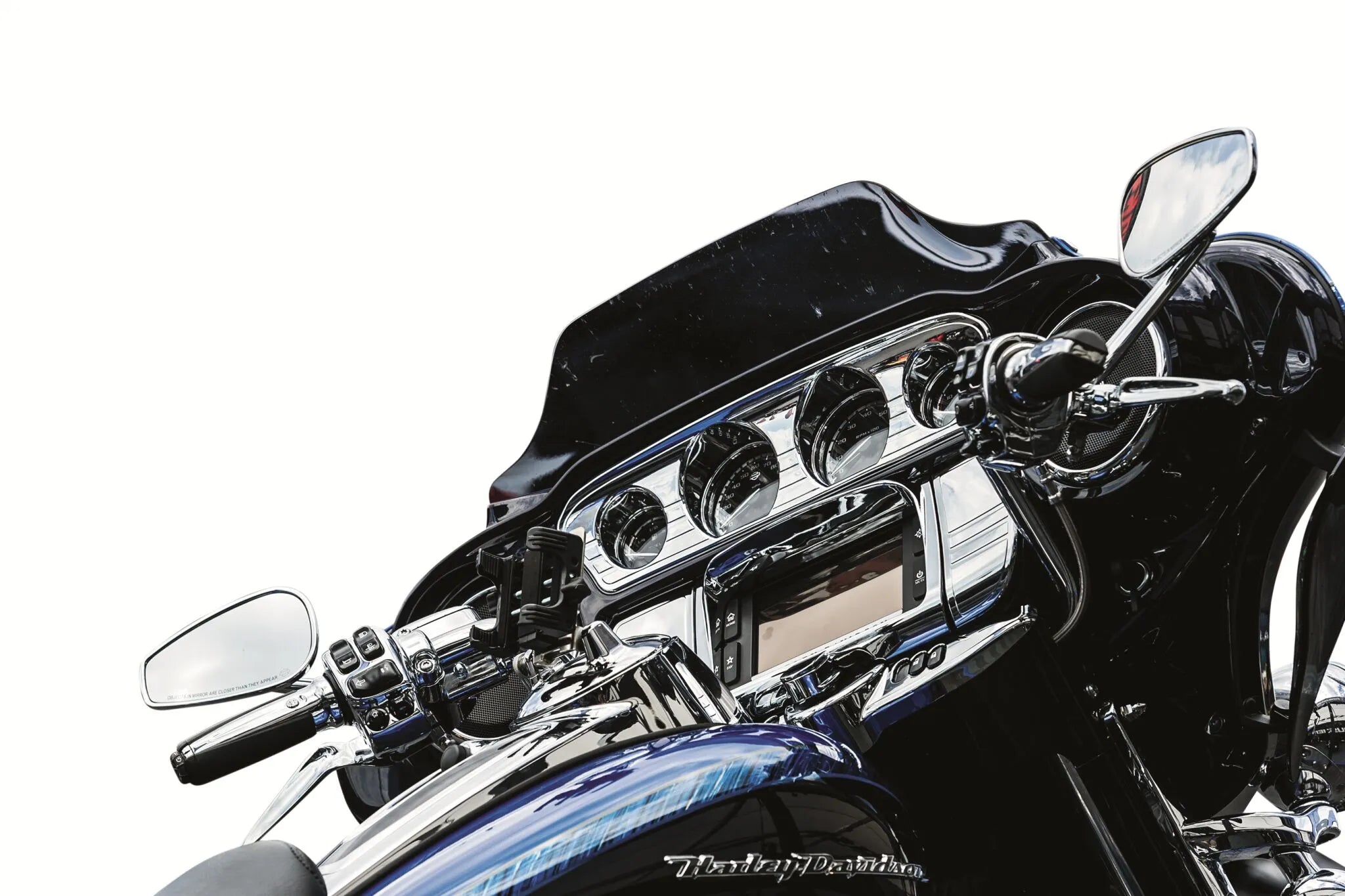 Kuryakyn Tri-line Stereo Trim - Chrome