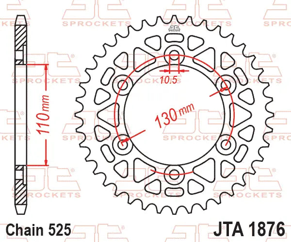 Jt Sprockets RaceLite Aluminum Rear Sprocket