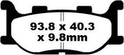 Ebc Sfa Series Organic Scooter Brake Pads - Front & Rear