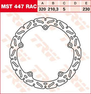 Trw Contoured Fixed Brake Rotor For Motorcycles & Scooters - Front
