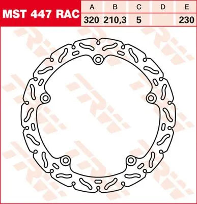 Trw Contoured Fixed Brake Rotor For Motorcycles & Scooters - Front
