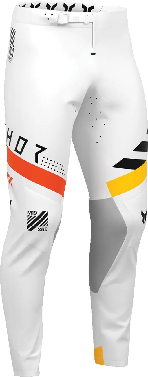 Thor Sportmode Synth Pants - Black/Orange/White/Yellow
