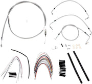 BURLY BRAND Complete Stainless Braided Cable Kit for Ape Hanger