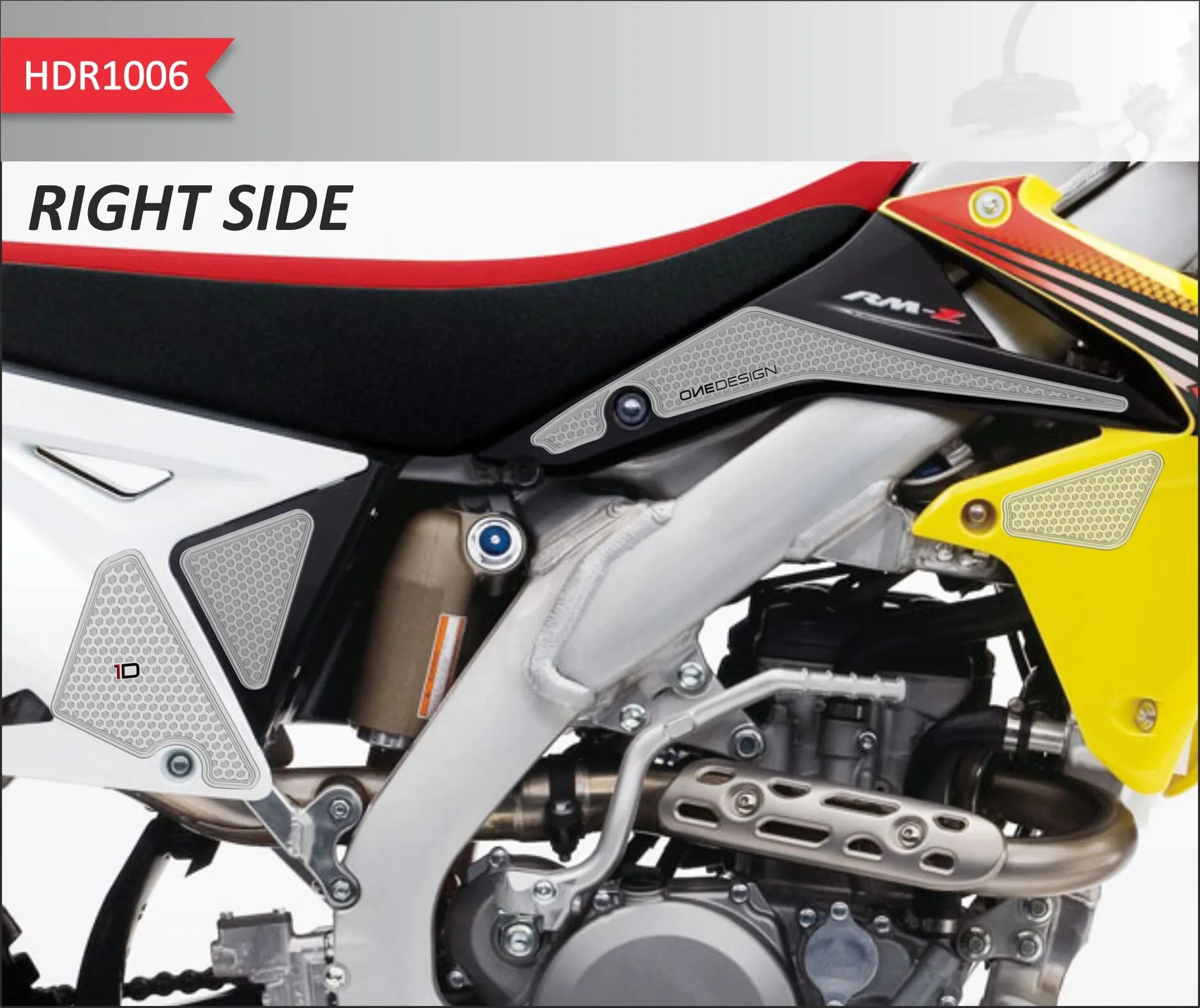 Onedesign Tank Grip For Suzuki - Clear Resin Pad