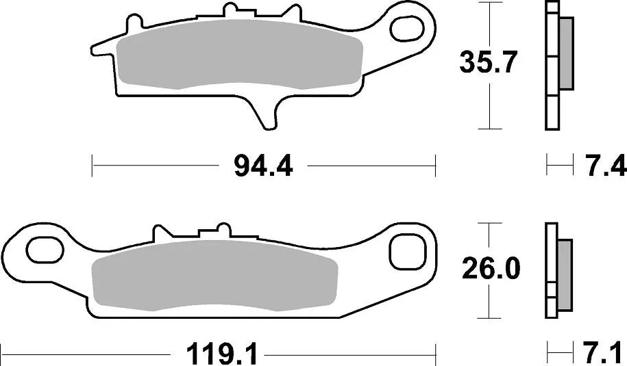 Sbs Si Offroad Sintered Brake Pads - Front
