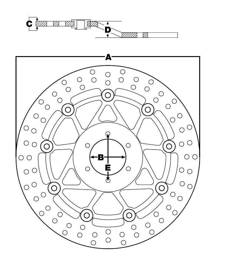 Trw Ec Cross Design Brake Rotor - Rear