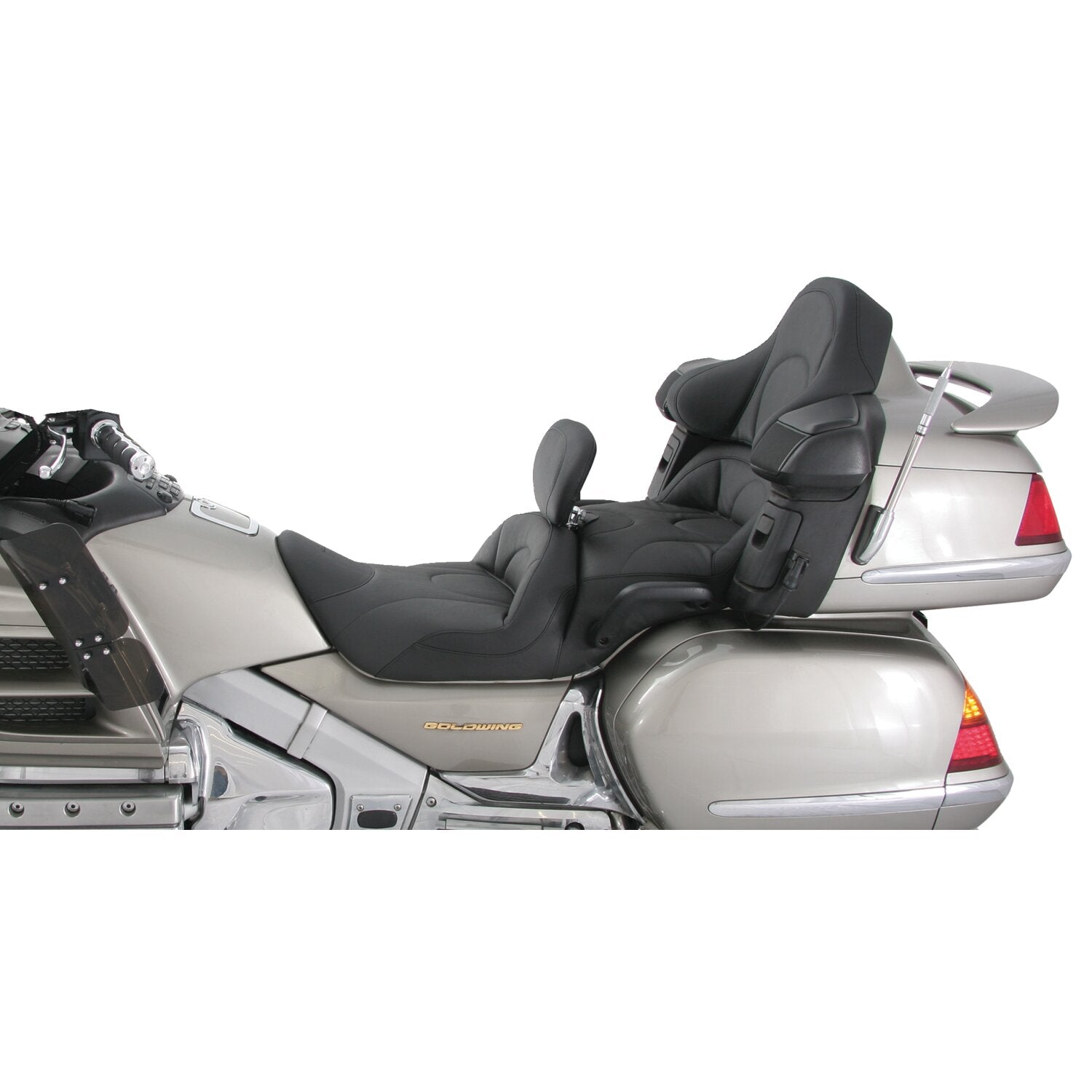 Mustang 1-piece 2-up touring seat heated plain black