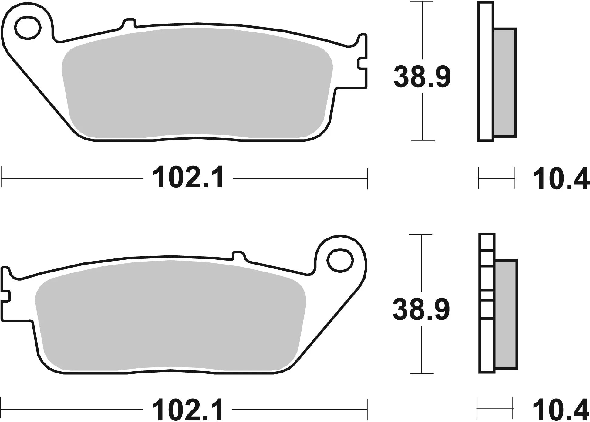 Sbs Ct Scooter Carbon Tech Organic Brake Pads - Front