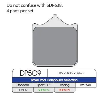 Dp Brakes Standard Sintered Metal Brake Pads - Front