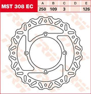 Trw Ec Cross Design Brake Rotor - Front