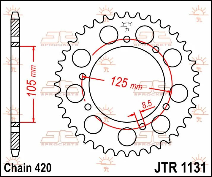 Jt Sprockets Steel Rear Sprocket - 52t