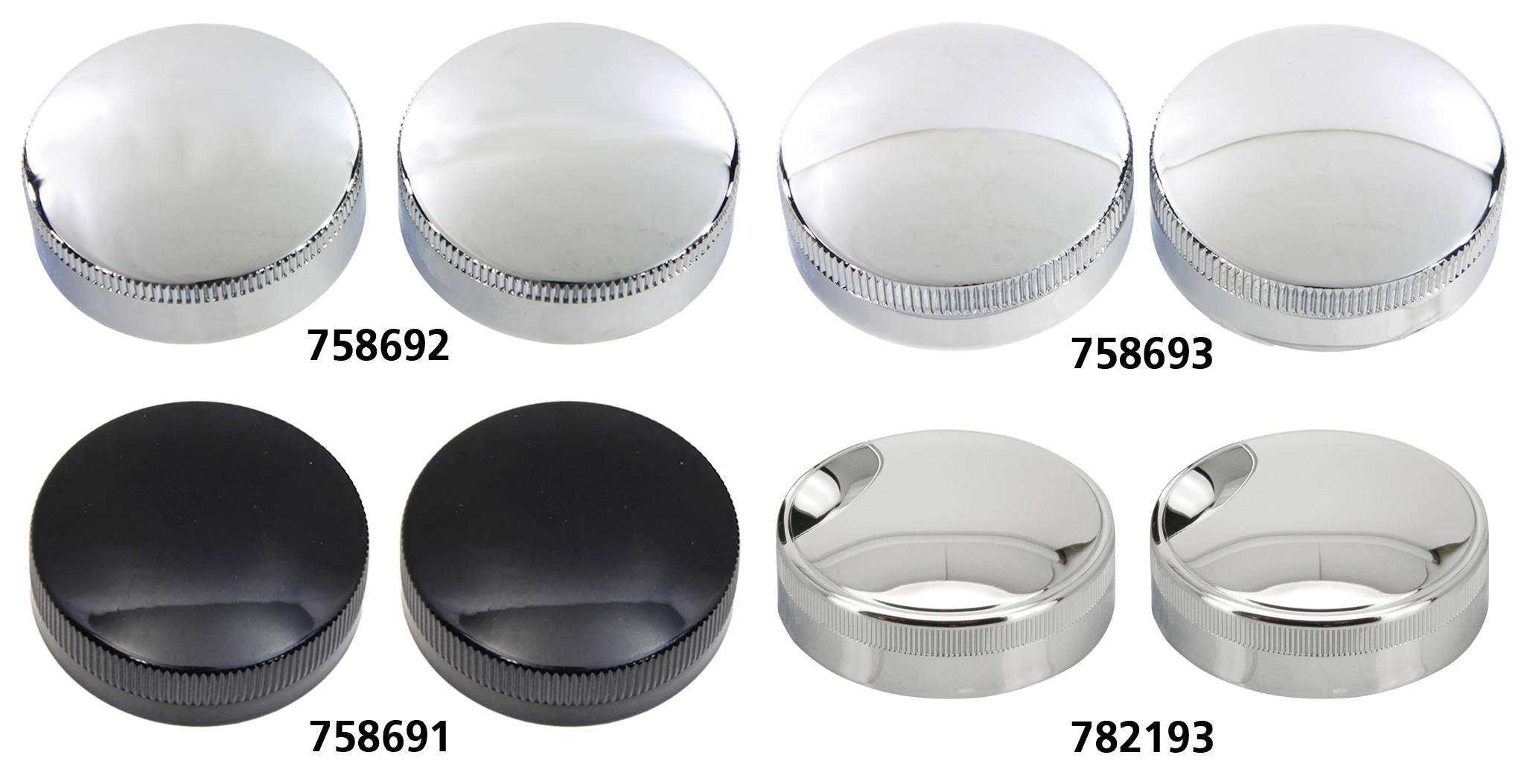V-Twin Replica 1936-1972 Big Twin Cam-Lock Style Eaton Style Gas Caps – Gas- & Oil Tank