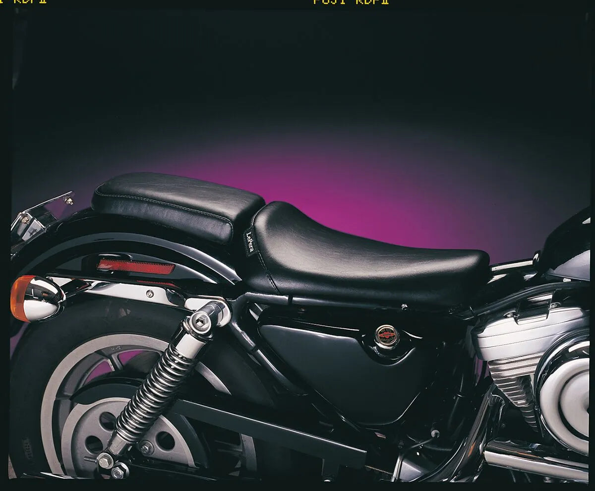 Le Pera Silhouette Pillion Pad - Black Vinyl - For Harley Davidson