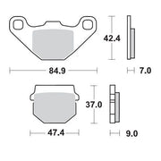Moto-master Racing Brake Pads Offroad Sintered Metal - Front & Rear