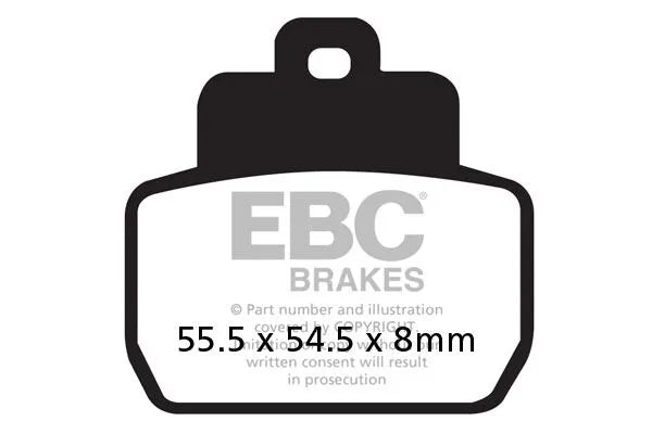 Ebc Sfa-hh Sintered Brake Pads For Scooters - Rear