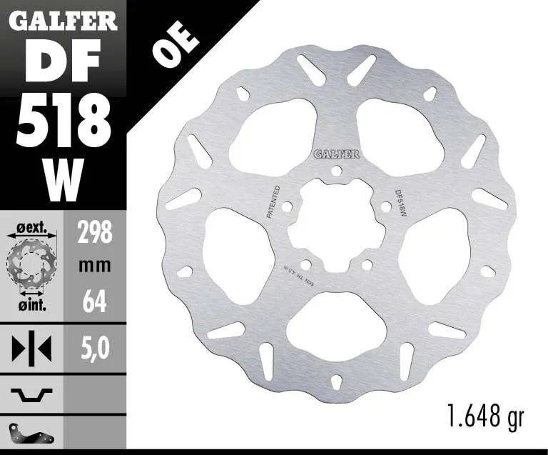 Galfer Wave Brake Rotor For Motorcycles - Front & Rear