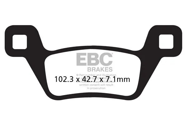 Ebc R Series Sintered Brake Pads For Atv - Rear