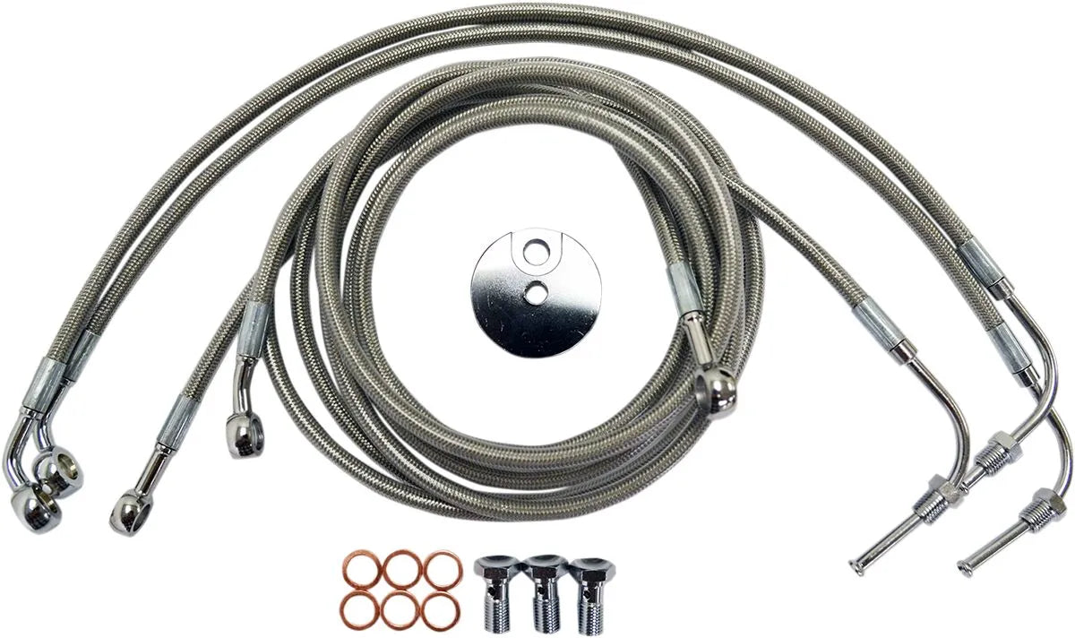 La Choppers Stainless Steel Brake Line Kit For Abs Systems