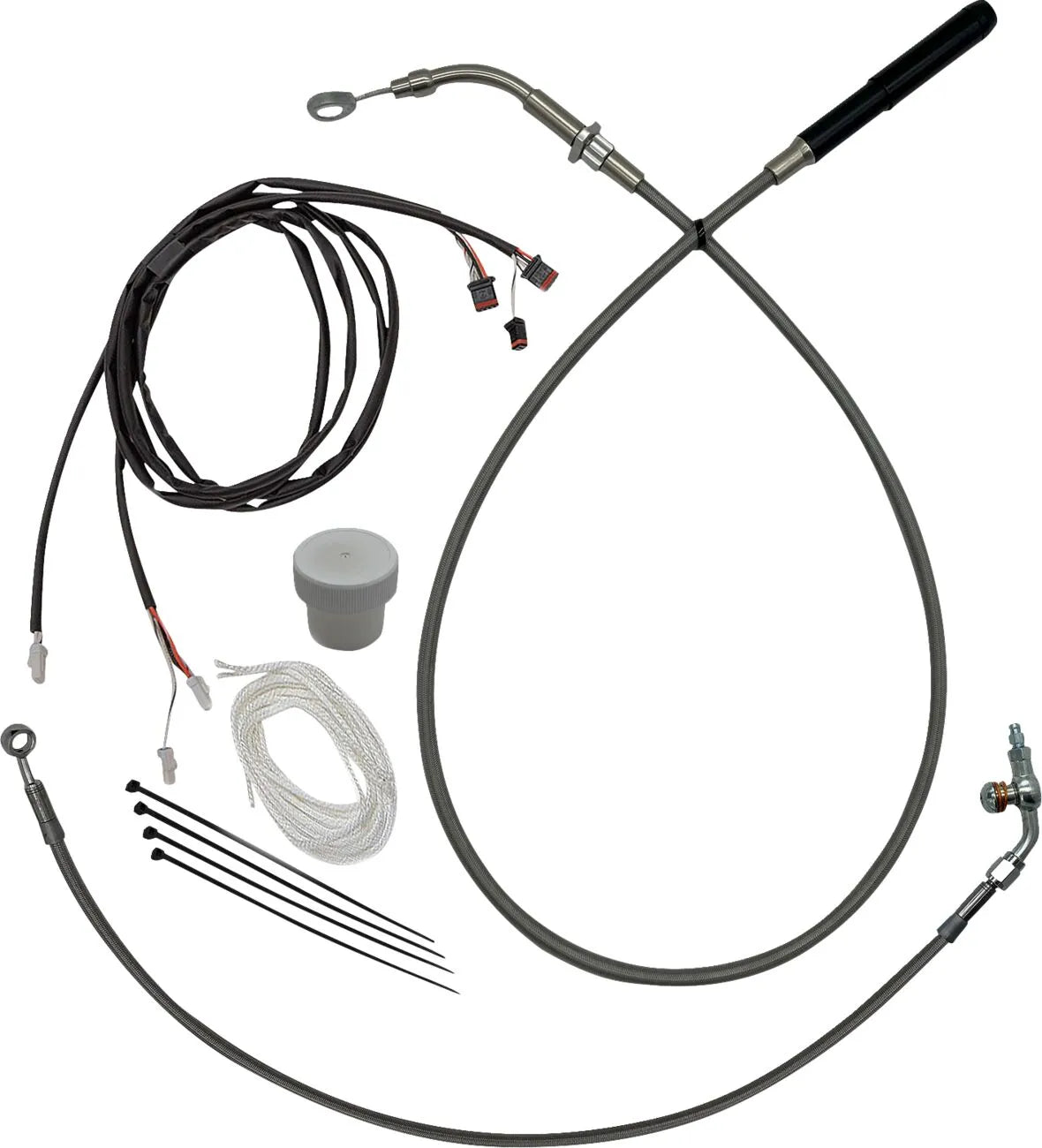 Fat Baggers Inc - EZ Install Braided Cable Kit 16" for Road