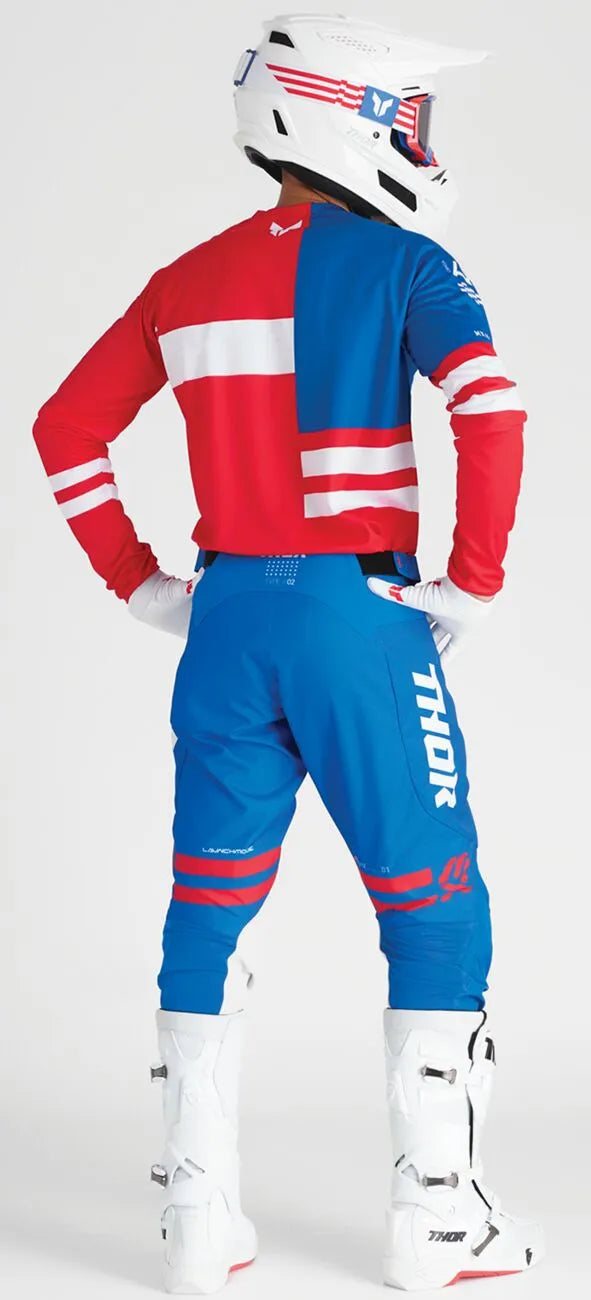 Thor Launchmode Gloves - Blue/Red/White