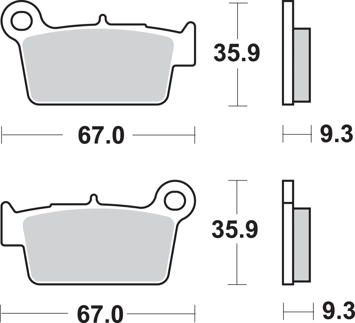 Sbs Si Offroad Sintered Brake Pads - Rear